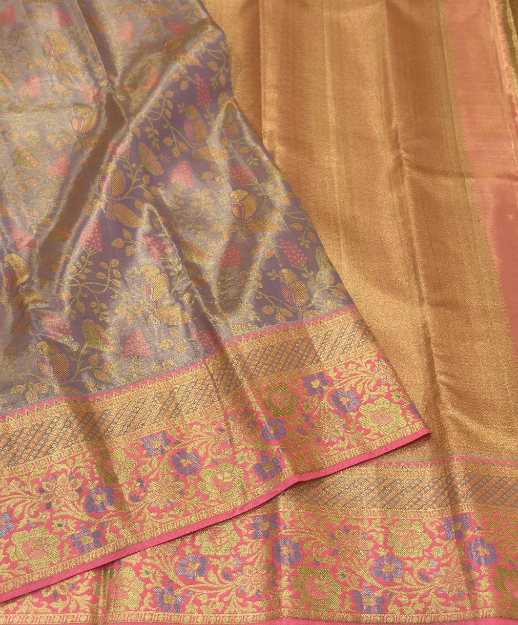 Meenakari Banarasi Pure Kanchipuram Handloom Silk Saree